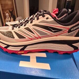 Hoka One One Mafate Speed 2 Galactic Grey Ruby Red 1126851-GTCG Mens SZ 10.5 NEW